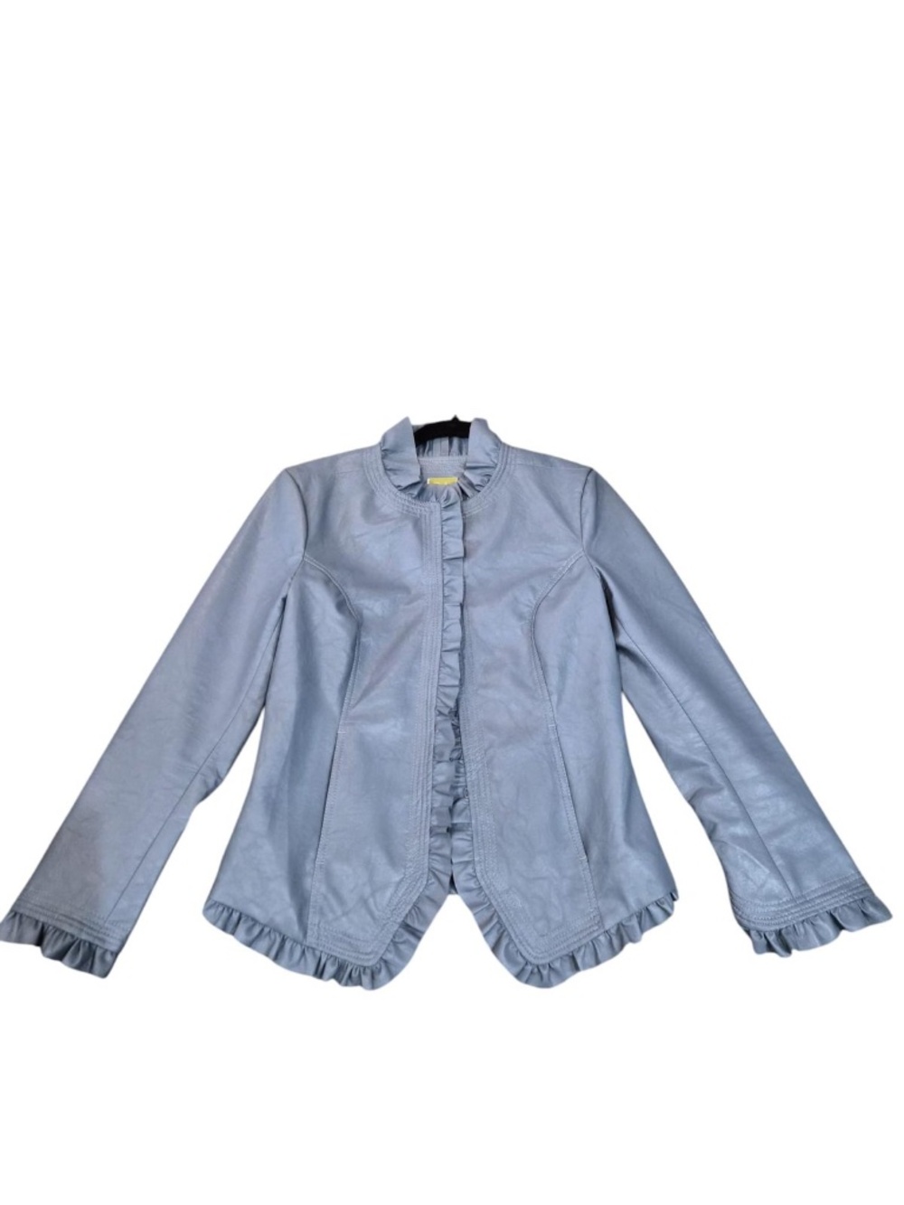 Pulp | Blue Ruffled Fitted Jacket | Size Small - Picture 6 of 7